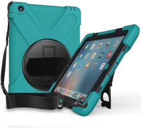 img 4 attached to 📱 ProCase iPad 2 3 4 Case - Rugged Shockproof 360° Rotatable Cover - Teal