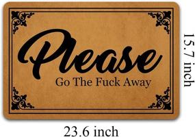 img 1 attached to 🚪 Go Away Funny Front Door Mat Entrance Floor Mat Decorative Indoor Outdoor Doormat, 23.6" x 15.7