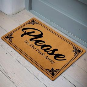 img 2 attached to 🚪 Go Away Funny Front Door Mat Entrance Floor Mat Decorative Indoor Outdoor Doormat, 23.6" x 15.7