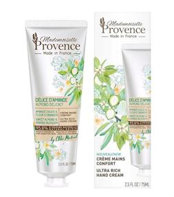 img 4 attached to 🌿 Mademoiselle Provence Organic Almond Ultra-Rich Hand Cream with Orange Blossom Extracts, Shea Butter for Dry Sensitive Skin, Natural Vegan Hand Moisturizing Lotion, Dermatologist Tested, 2.5 fl oz