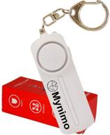 mynimo safesound personal alarm keychain 130db - enhanced security for women, men, children, and elderly with led light (white) logo
