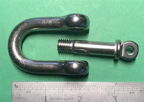 img 1 attached to 🔒 Премиальная нержавеющая сталь 316 кованая петля D-шплинт 3/8" (10мм) - морская категория Dee
