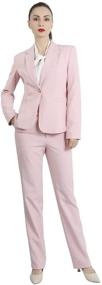 img 2 attached to Womens Piece Office Button Blazer Women's Clothing for Suiting & Blazers