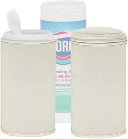 img 4 attached to 🧻 Protective Kanudle Covers for CLOROX Wet Wipes Canisters (Set of 2) - Sleeve Holders for 35 Count Canisters - Wipes Not Included