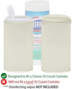 img 3 attached to 🧻 Protective Kanudle Covers for CLOROX Wet Wipes Canisters (Set of 2) - Sleeve Holders for 35 Count Canisters - Wipes Not Included