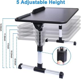 img 2 attached to Adjustable Foldable Notebook Breakfast Portable