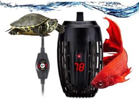 img 4 attached to 100W 200W Submersible Aquarium Heater with Temperature Display and External Controller for Betta, Frogs, Newts, and Turtles