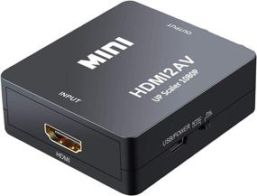 img 3 attached to 🔌 QGECEN HDMI to AV Converter Adapter for PS4 Xbox Nintendo Laptop Chromecast DVD Camera to Old TV Monitor - Composite Video Audio, 1080p CVBS 3RCA Output