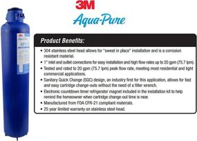 img 3 attached to 🚰 3M Aqua-Pure AP910R Water Filter Cartridge: Sanitary Quick Change Replacement, 1 Per Case - Find Now!