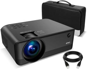 img 4 attached to 📽️ Living Enrichment Mini Projector: 1080P HD, 7000 Lumens, 50,000-hr LED, 200'' Projection, HDMI VGA USB DVD Compatible