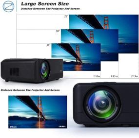 img 3 attached to 📽️ Living Enrichment Mini Projector: 1080P HD, 7000 Lumens, 50,000-hr LED, 200'' Projection, HDMI VGA USB DVD Compatible