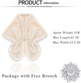 img 2 attached to Augety Bride Wedding Bridal Shawls Women's Accessories for Scarves & Wraps