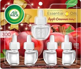 img 4 attached to 🍎 Air Wick Apple Cinnamon Medley Plug in Scented Oil, 5 Refills, 3.38 oz" translated into Russian would be: 🍎 Air Wick набор ароматических масел для электроодушки с яблоком и корицей, 5 заправок, 3,38 унции.