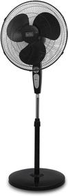 img 4 attached to 🌬️ Efficient Cooling Solution with BLACK + DECKER BFSR18B 18 Inches Stand Fan: Remote Control and Elegant Black Design