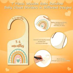 img 2 attached to 🌈 Organize Baby's Wardrobe with 7-Piece Rainbow Closet Dividers - Perfect for Boho Nursery and Baby Shower Gifts!