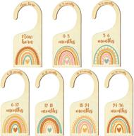 🌈 organize baby's wardrobe with 7-piece rainbow closet dividers - perfect for boho nursery and baby shower gifts! logo