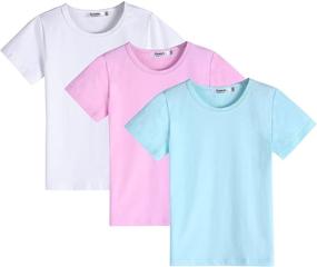 img 4 attached to Greatchy 3 Pack Long Sleeve Crewneck T Shirts for Girls - Stylish Tops, Tees, and Blouses