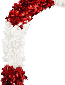 img 1 attached to 2-Pack Red and White Tinsel 🎄 Candy Cane Decorations for Xmas Holiday- 50 inches