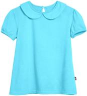 girls' peter pan collar a-line puff tee tshirt for school & play - city threads logo