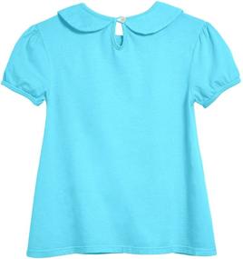 img 3 attached to Girls' Peter Pan Collar A-Line Puff Tee Tshirt for School & Play - City Threads