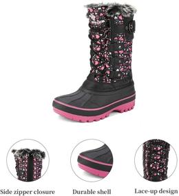 img 1 attached to 👢 DREAM PAIRS Kids Insulated Winter Snow Boots - Waterproof & High Performance