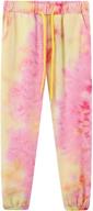 colorful and comfy: frogwill tie dye 🐸 joggers with pocket for teen girls (5-12 years) logo