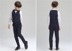 img 2 attached to Fankeshi Boys Button Formal Suit Boys' Clothing