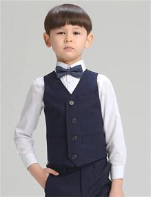 img 3 attached to Fankeshi Boys Button Formal Suit Boys' Clothing