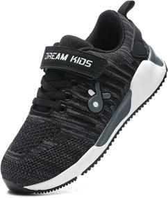 img 4 attached to 👟 Breathable Athletic Sneakers for Boys | Lightweight Running Shoes for Casual Wear