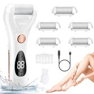 🦶 rechargeable electric callus remover for feet | scrubber, file & pedicure tools | waterproof & portable | 5 roller heads for cracked heels & dead skin logo