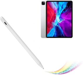 img 4 attached to 🖊️ Стилус-ручка для iPad Pro 12,9 дюйма 4-го поколения 2020 года - активный емкостный стилус для рисования и письма, перезаряжаемый с помощью разъема Type-C - белый