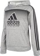 adidas horizon pullover hoodie heather boys' clothing - active logo