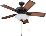 enhance your space with the portage bay 51449 viretta ceiling fan, 42, in sleek black finish логотип