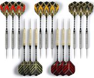 cc-exquisite 1 professional steel tip darts set - 15 piece 18 grams darts, 15 aluminum shafts, dart sharpener tool, 15 o-rings, and 8 extra replacement flights logo