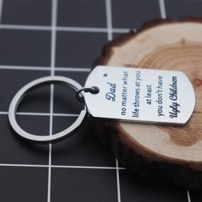 img 1 attached to Meibai Stainless Keychain Engraved Children