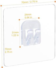 img 3 attached to YeeBeny Corner Shower Caddy Adhesive Sticker Hook Mount | 8-Pack | 🚿 Transparent - Compatible with SMARTAKE, JOMARTO, Flowmist, Nieifi, Orimade, HapiRm, Odesign, Lovelers, Soft Digits