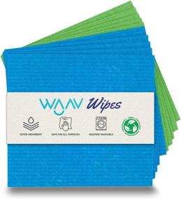 img 4 attached to 🌿 WAAV Cleaner Rags: Organic Reusable Dish Cloths - Sustainable Eco-friendly Alternatives to Paper Towels (Pack of 10 Wipes)