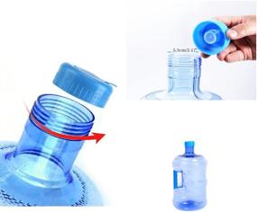 img 1 attached to Water Jug Cap 5Pcs - Convenient Screw-on Caps with Anti-Splash Design for Outlet Water Bottles