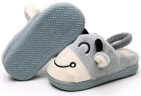 img 2 attached to 👶 Cozy Ahannie Toddler Winter Slippers: Elastic Boys' Shoes for Everyday Comfort