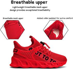 img 3 attached to WYGRQBN Non Slip Breathable Lightweight Athletic Boys' Shoes