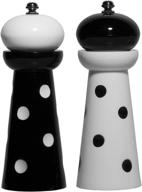 premium supreme housewares salt and pepper mill set - acrylic, black dots (2-piece) logo