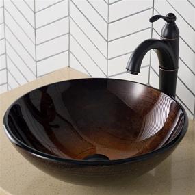 img 2 attached to 🌈 Kraus GV-580 Multicolor Copper Illusion Glass Vessel Bathroom Sink