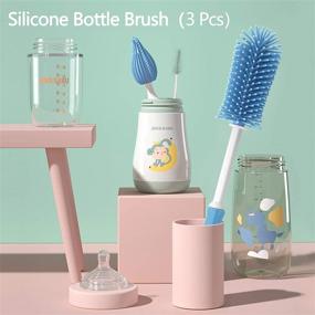 img 3 attached to 🧼 Efficient Cleaning Solution: Beauty Nymph Silicone Bottle Brush Set for Sports Water Bottles, Mugs & Straw Cleaning – 3 Pcs Brushes!