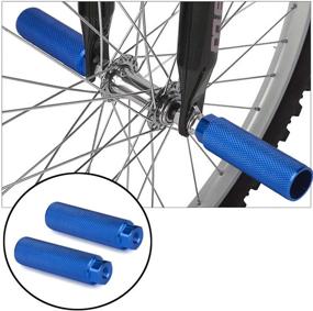 img 1 attached to SMALL STAR Bike Pegs: 2Pcs Aluminum Alloy Anti-Skid Foot Pegs for 3/8 Inch Axles