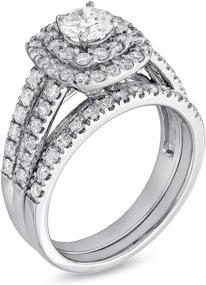 img 3 attached to Moissanite Engagement Platinum Plated Rings 8