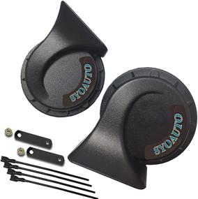 img 4 attached to SYOAUTO Car Horn Auto Horn 12V Horn Waterproof High Low Tone Universal Fit Super Loud Electric Snail Horn 12V Horn Kit Replacement Car Horns