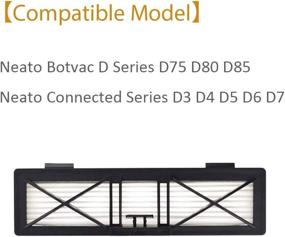 img 3 attached to 🔍 Set of 4 Replacement Filters for Neato-Botvac D Series - D75 D80 D85 & Neato Connected Series D3 D4 D5 D6 D7 Vacuum
