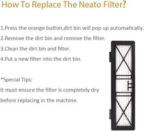 img 1 attached to 🔍 Set of 4 Replacement Filters for Neato-Botvac D Series - D75 D80 D85 & Neato Connected Series D3 D4 D5 D6 D7 Vacuum