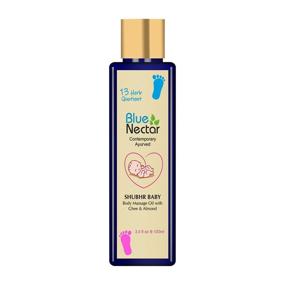 img 1 attached to Natural & Nourishing Ayurvedic Baby Massage Oil for Healthy Babies - Blue Nectar (3.4 fl oz)