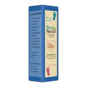 img 2 attached to Natural & Nourishing Ayurvedic Baby Massage Oil for Healthy Babies - Blue Nectar (3.4 fl oz)